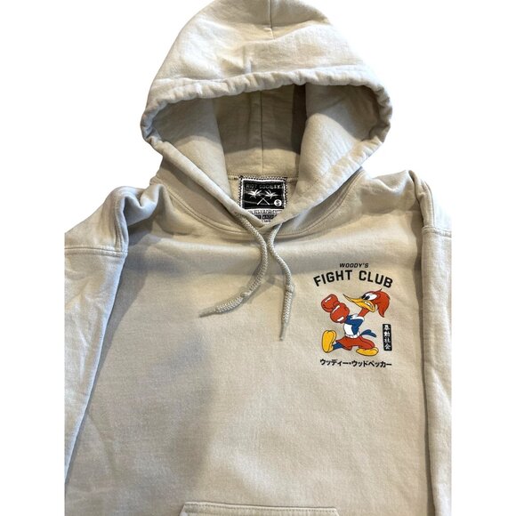 Riot Society Men's Teen Medium Beige Woody Hoodie Sweatshirt Woody's Fight Club - Picture 7 of 14